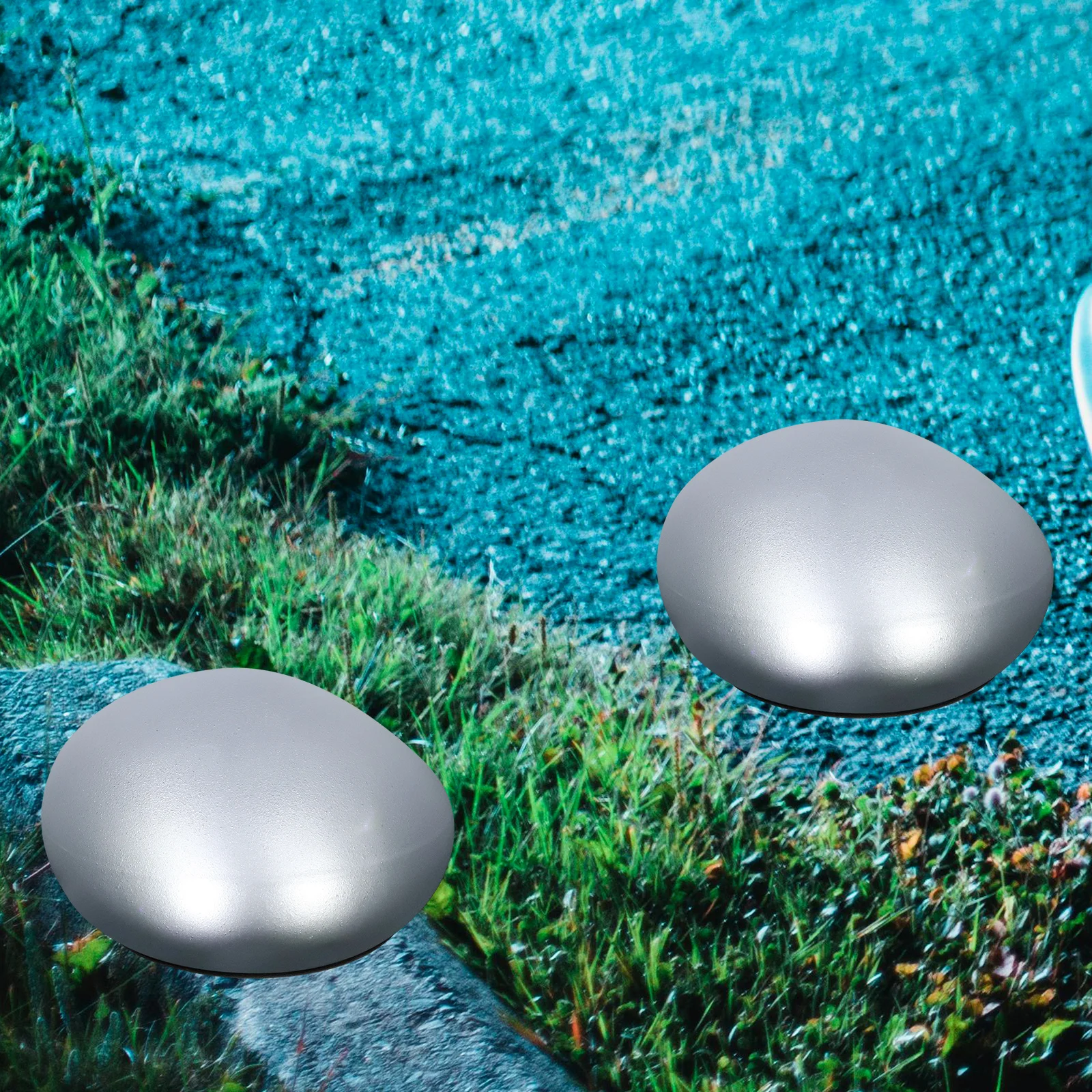 

Solar Pebble Shaped Lights Outdoor Garden Decor Waterproof Glass Buried Lamp Solar Ground Lighting Path Plastic House Exterior