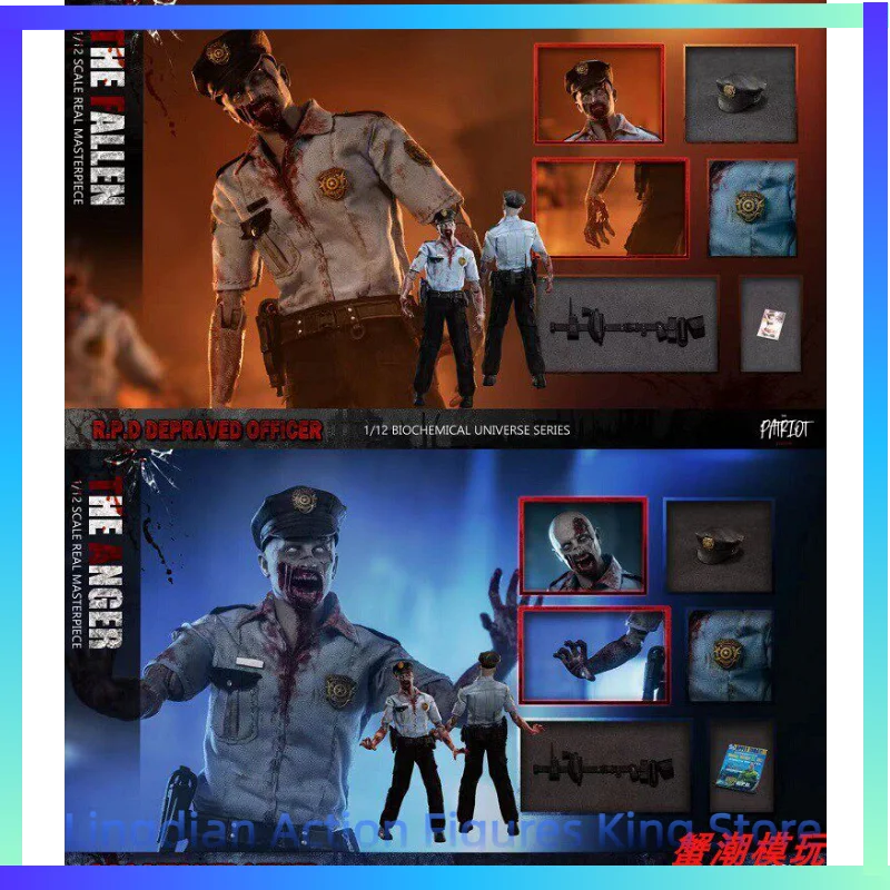 

In Stock 1/12 Patriot Studio Resident Evil Original Color Fallen Anger White Limited Zombie Police Toy Collection Gift