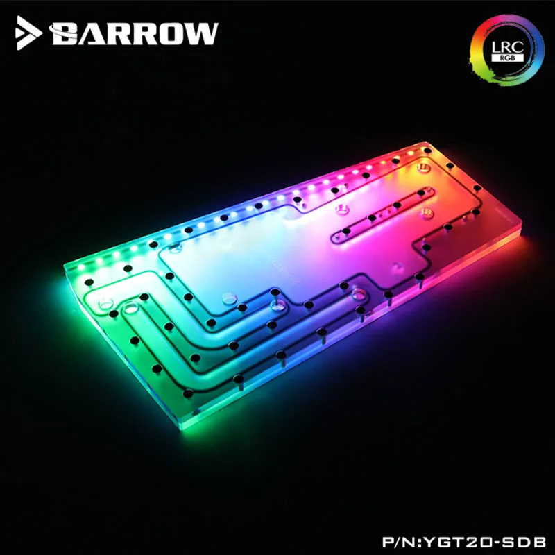 Barrow Acrylic Board as Water Channel use for IN WIN TOU2.0 Computer Case for Both CPU and GPU Block RGB 5V 3PIN