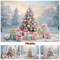 Christmas Tree Big Photography Backdrop Baby shower Girl Boy Birthday Party Gift Photo Background for shooting Decoration Studio