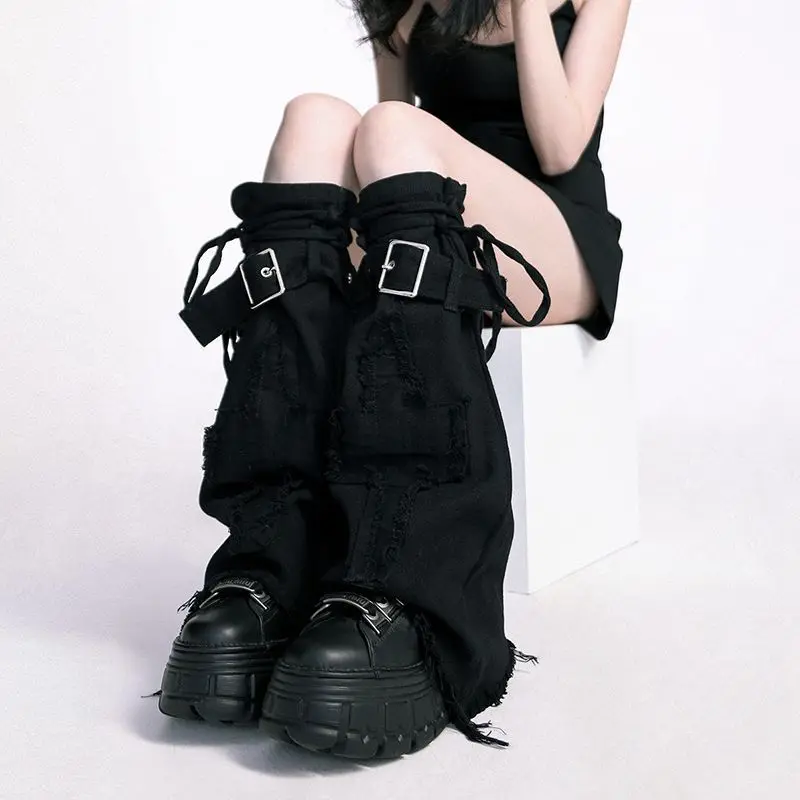 

Summer Subcultural Gothic Denim American Streetwears Leg Warmers Harajuku Japanese Y2k Aesthetic Sweet Cool Girl Accessories