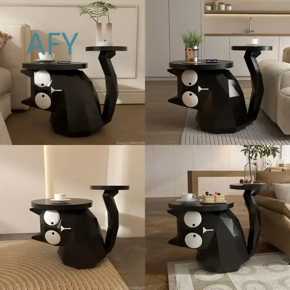 Cat Floor Decorations for Resin Living Room Side Table for Bedroom Nightstand Creative Home Decoration Figurine Room Decor