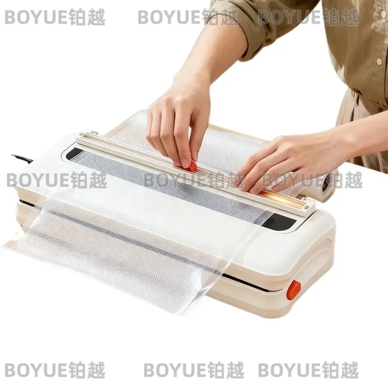 Electric Vacuum Sealer for Food Storage Automatic Dry Wet Mode with Built in Cutter One Touch Operation Kitchen Packaging