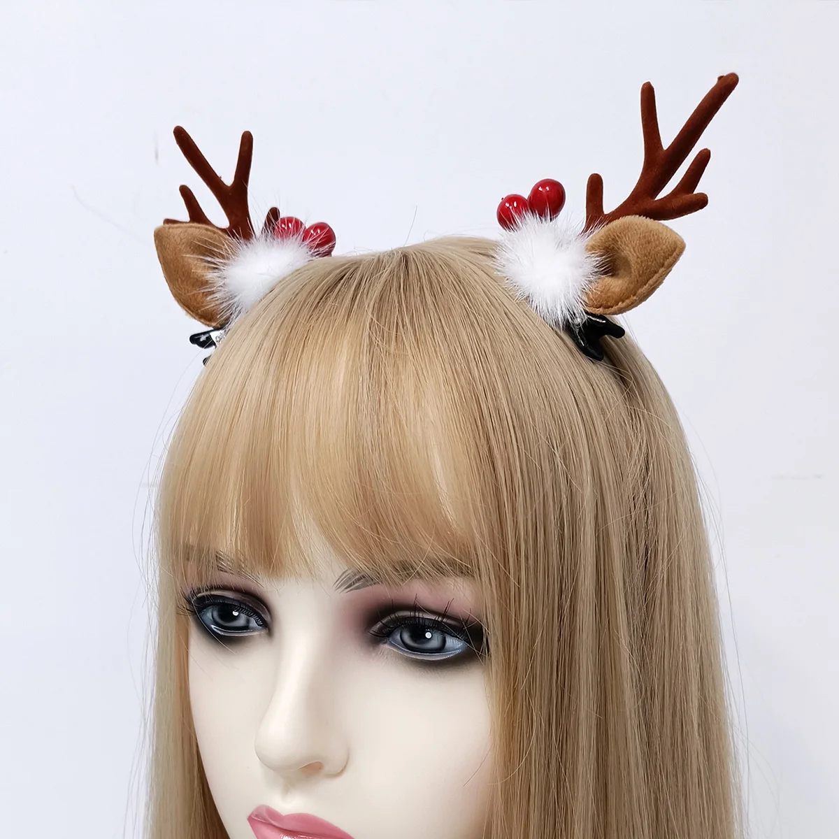 2/4/6/10 pares de pinzas para el pelo con orejas de alce de Navidad para mujer y niña, horquilla de muñeco de nieve de Papá Noel, pasadores de fiesta de Navidad para niños, sombreros de Cosplay