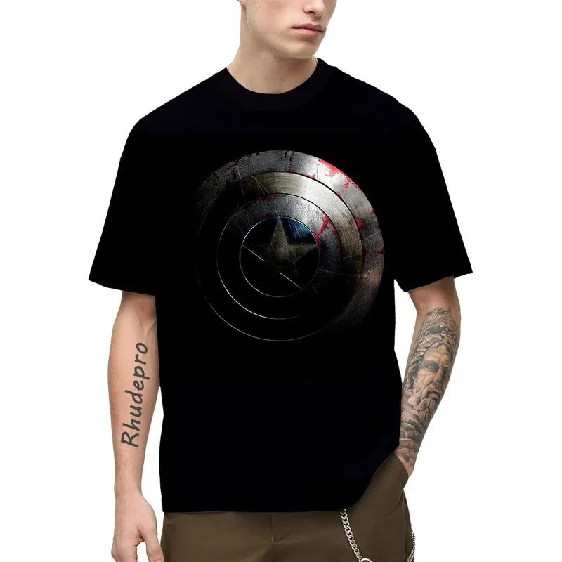 

Miniso T-shirts Captain America cartoon anime movie 3D print streetwear men women fashion oversized T shirt kids boy girl tees