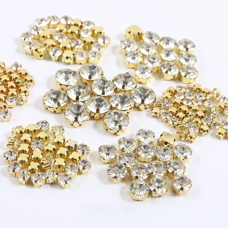 

Single Claw Glass Sew on Rhinestones for DIY Crafts Dress Shoes Jewelry Handmade Decoration Crystal Flatback Sewing Stones
