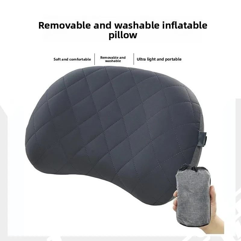 Portable Detachable Inflatable Pillow Waist Cushion for Outdoor Camping Hiking Travel Napping on Plane