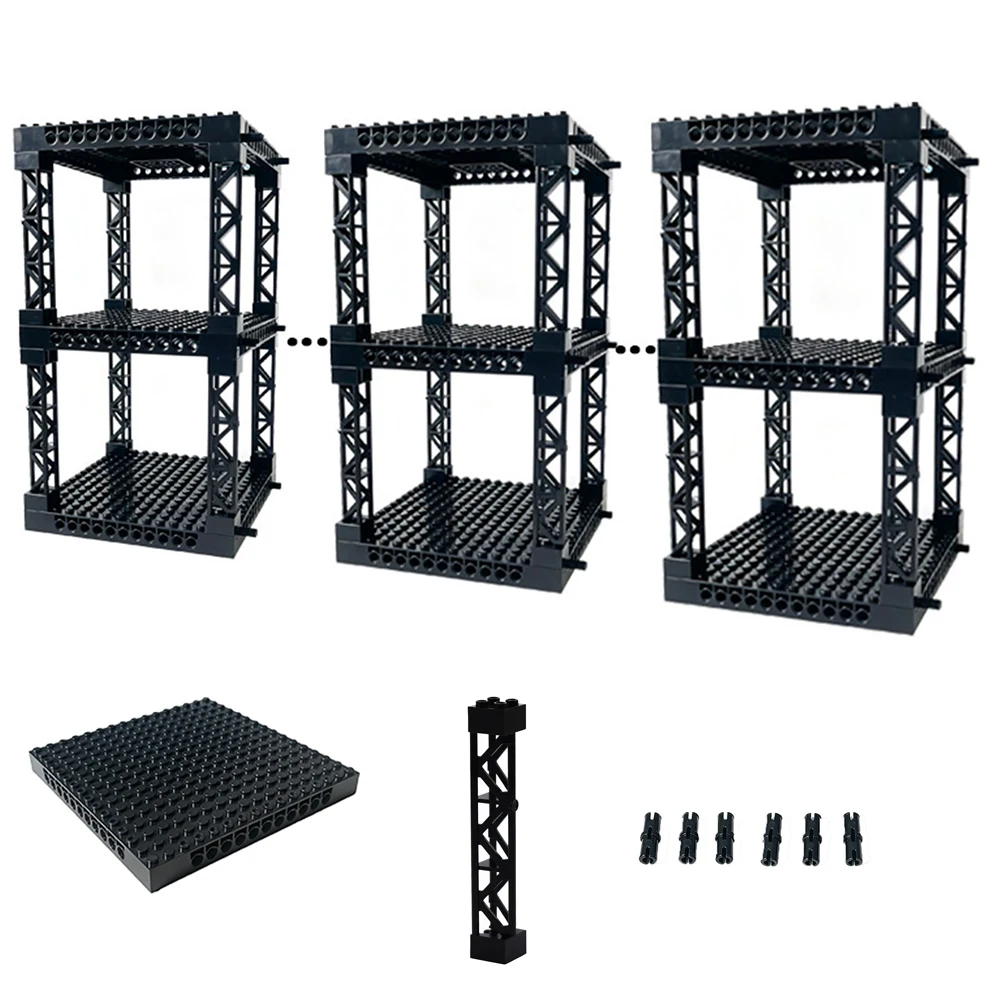 Multi Functional Building Blocks Stackable Multi-Layer Desktop Storage Rack 16x16 Plate Support Girde  2780 65803 Bricks Part