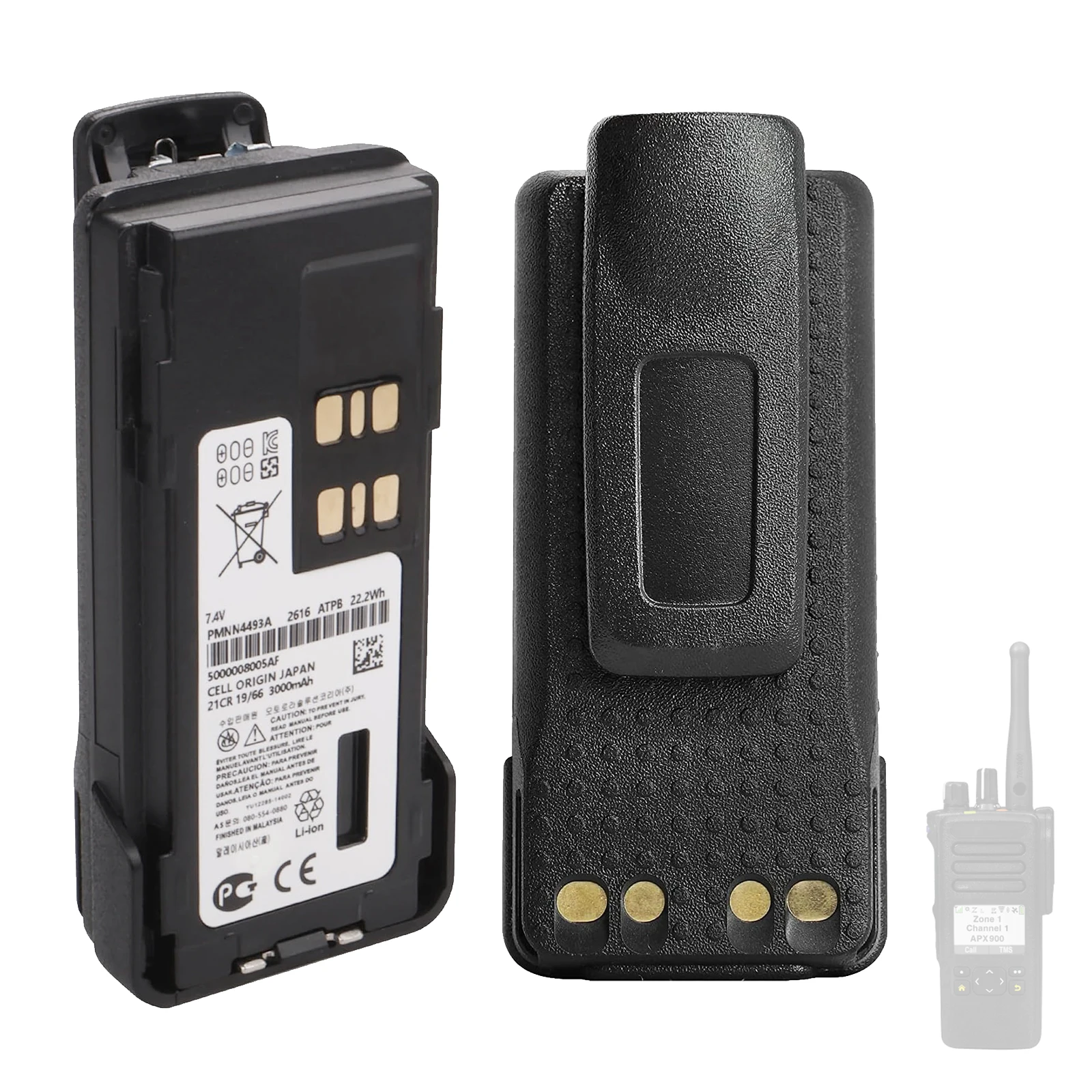7.4V 3000mAh PMNN4491 PMNN4493A PMNN4409 Battery for Motorola dp4801e dp4400e dgp8550e XPR7550e XPR7350e Walkie-talkie