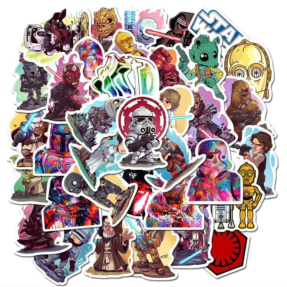 

10/30/50PCS Star Wars Stickers Funny Movie Sticker Cartoon Graffiti Decals Luggage Fridge Laptop Guitar Phone Bike Skateboard