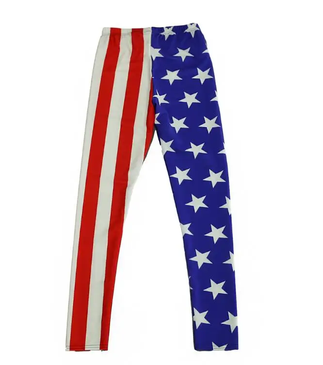 Woman leggings National Flag Star Red Stripes printed M L Slim legging 440