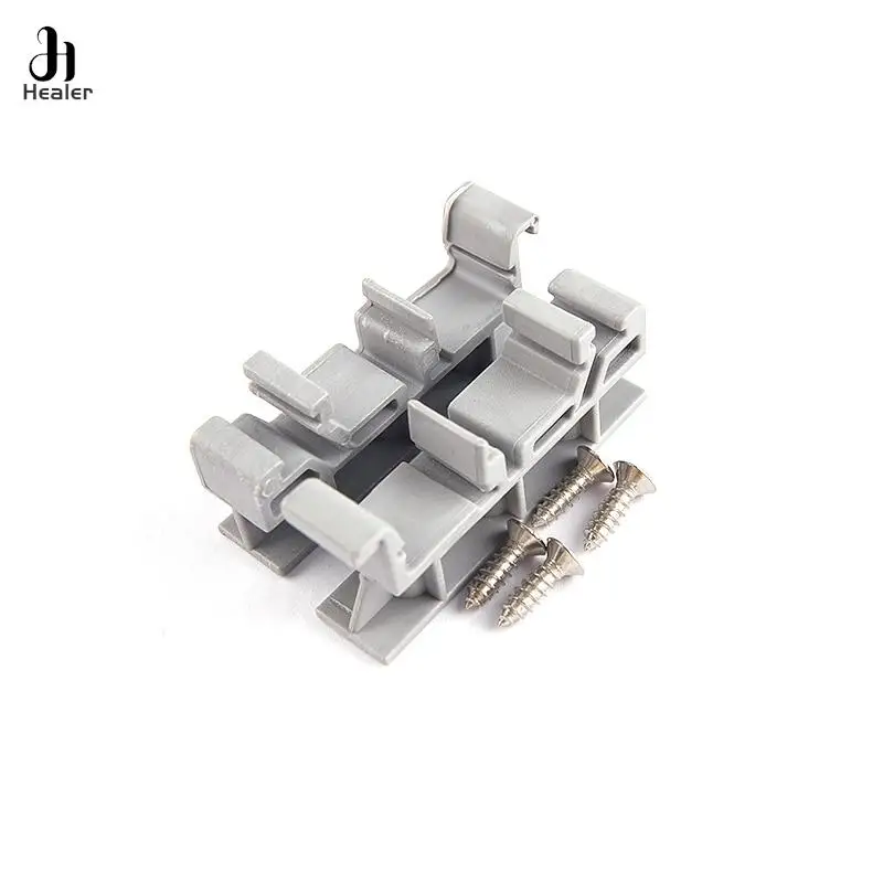 2pcs PCB 25mm DIN Rail Mounting Adapter Circuit Board Bracket Holder Carrier Clips Control Board Adapter