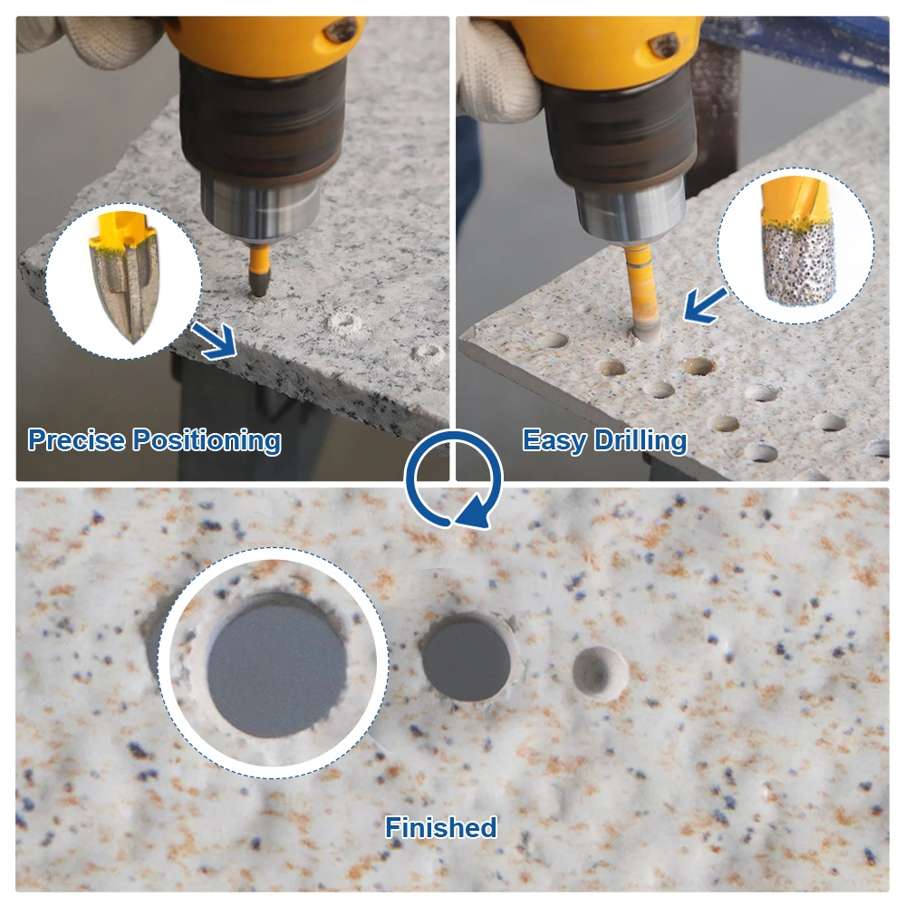 Imagem -06 - Highdril-broca de Posicionamento de Diamante Carbide Hole Saw Triângulo para Madeira Plástico Vidro Alvenaria Porcelana Azulejo Concreto mm Peças