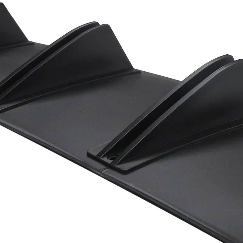 Universal Auto Heckstoßstange Lippe ABS Doppelflügel Hinten Shark Chassis Fin Stil Gebogene Stoßstange Lip Diffusor Anti-kollision 2 in 1 – Detail 5