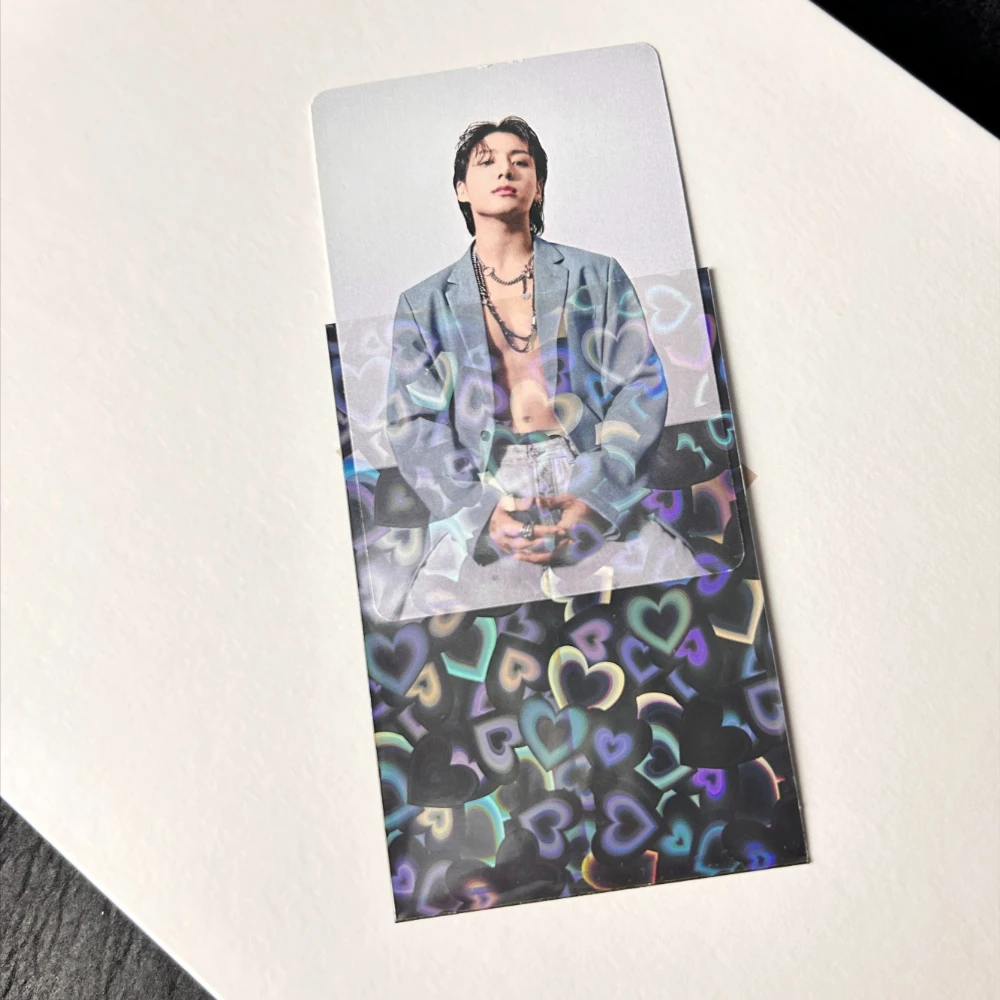 50Pcs 20C Thick Heart Bling Photocard Sleeves 61x91mm Top Load Design Kpop Popcorn Film Protector For Postcards Game Cards