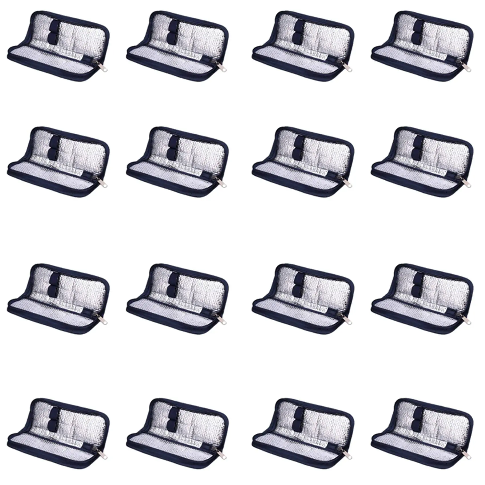 

【SEE】20X Insulin Cooler Travel Case Diabetic Medication Organizer Cooler Bag Navy Blue