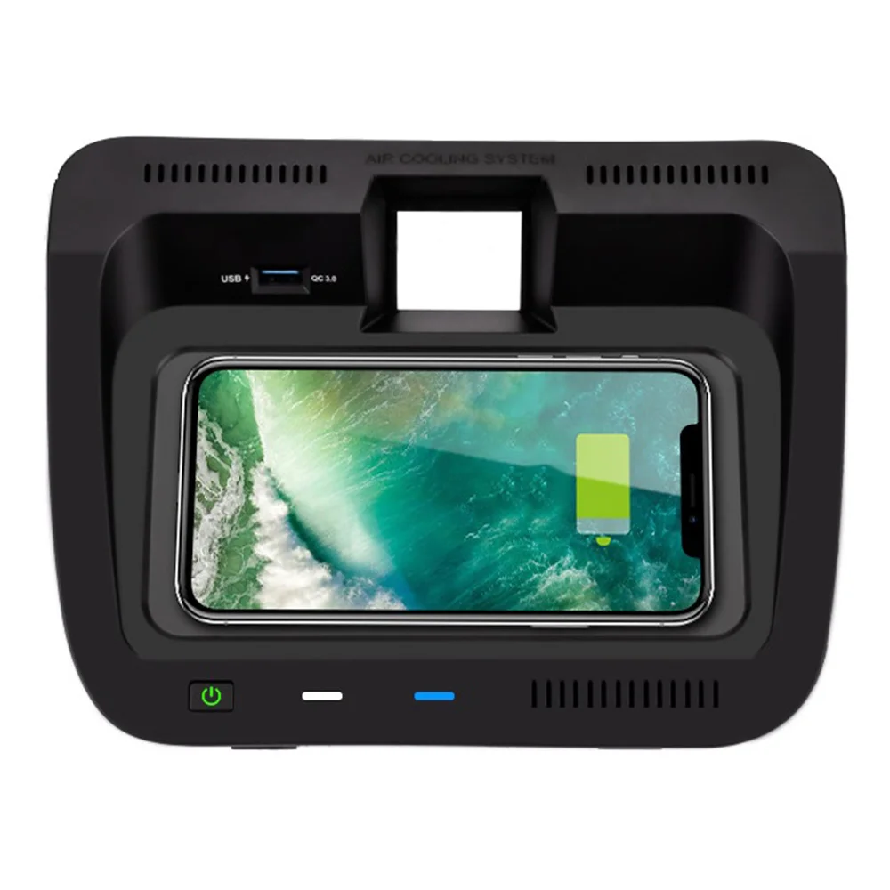 Reliable-Car Qi Wireless Charging Fast Charger Car Charger Panel Phone Holder for Toyota RAV4 RAV 4 2019 2020-ABIQ