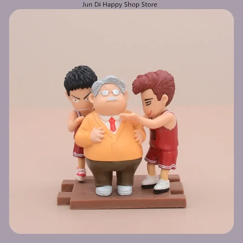 5pcs Slam Dunk Anime Figure Set - Sakuragi Hanamichi And Rukawa Kaede Statues for Desktop Collection Ornament Gifts