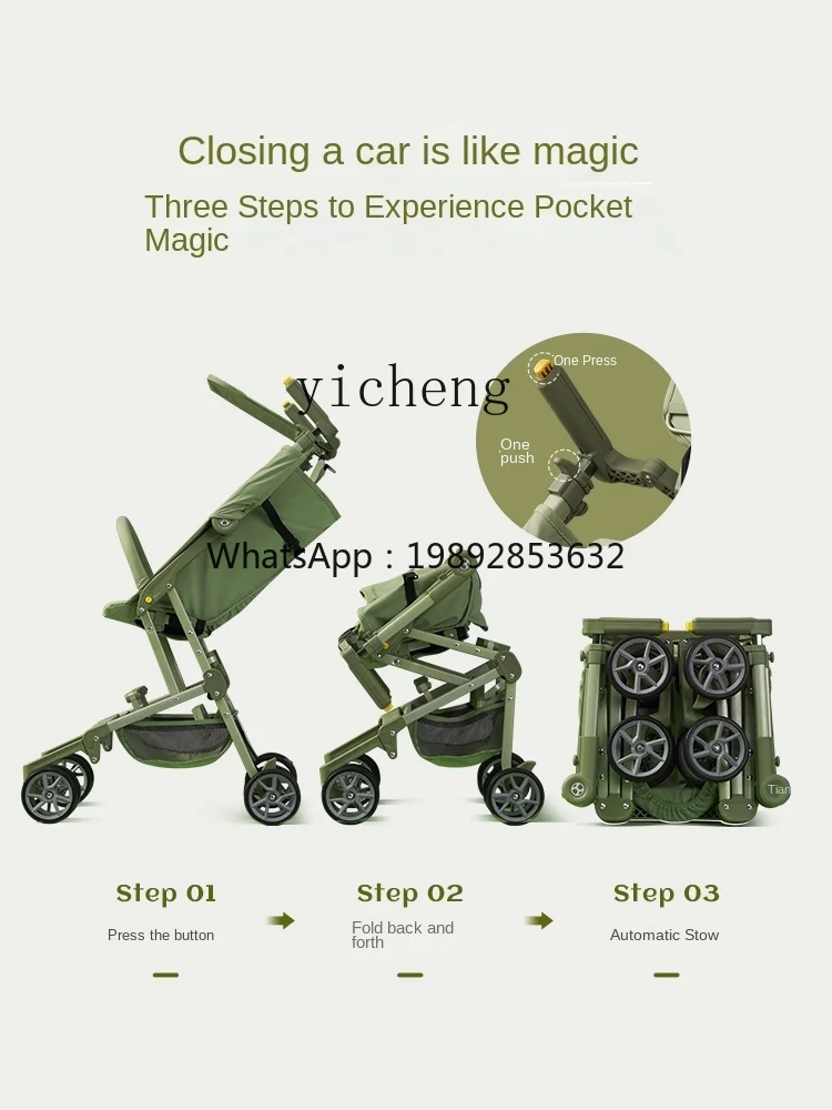 ZZ Sitting Lying Ultra-Light Portable Foldable Walking Baby Walking Tool Baby Stroller