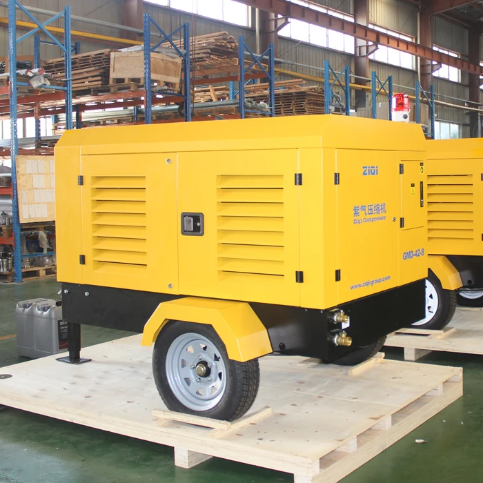 New Technology Low Price 42KW Flexibility Direct Drive Mobile Portable diesel Screw Air Compressor Machine for Mining
