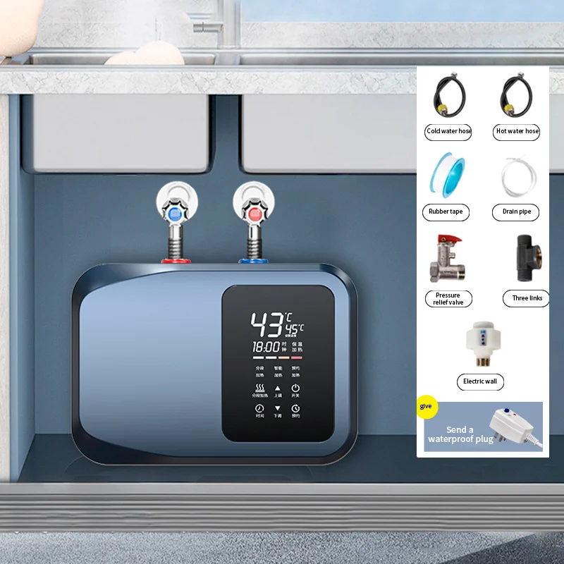 

Easy-Installation Electric Water Heater Cold-Rolled Enamel Steel Inner Tank Geyer Electric Shower Hot Water Heater RV Car