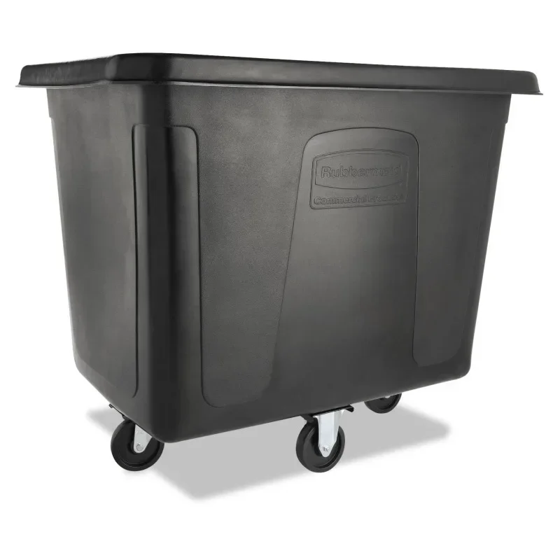 Commercial Products Cube Basket Truck with Wheels/Casters, 500 lbs Capacity, Rectangular, Black