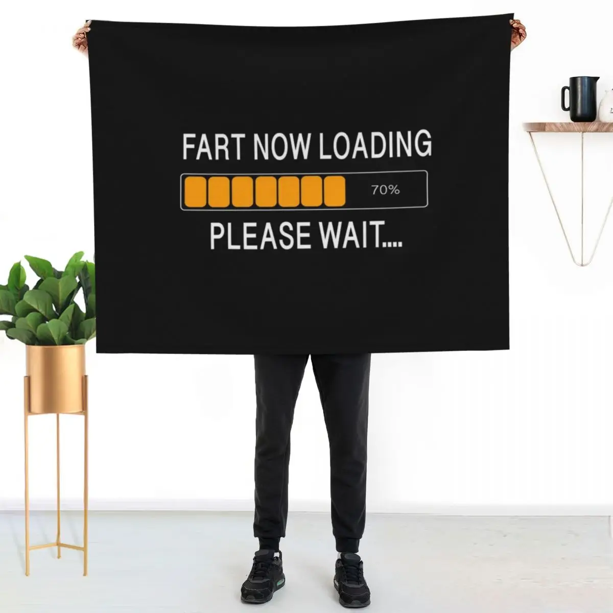 

Fart Loading Throw Blanket Luxurious Soft Fuzzy Blanket for Sofa Bed