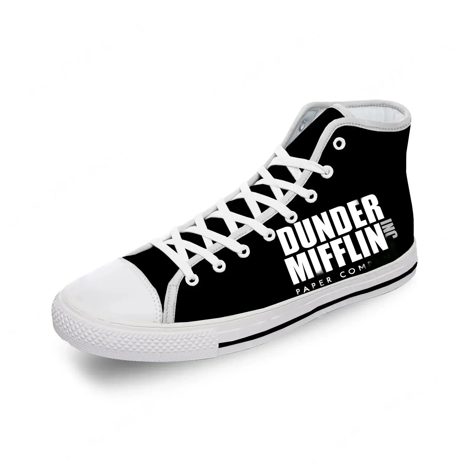 

Кроссовки High Top в стиле сериала «Офис» (Dunder Mifflin Paper), мужские, женские, подростковые, повседневные, из канваса, легкие, для косплея