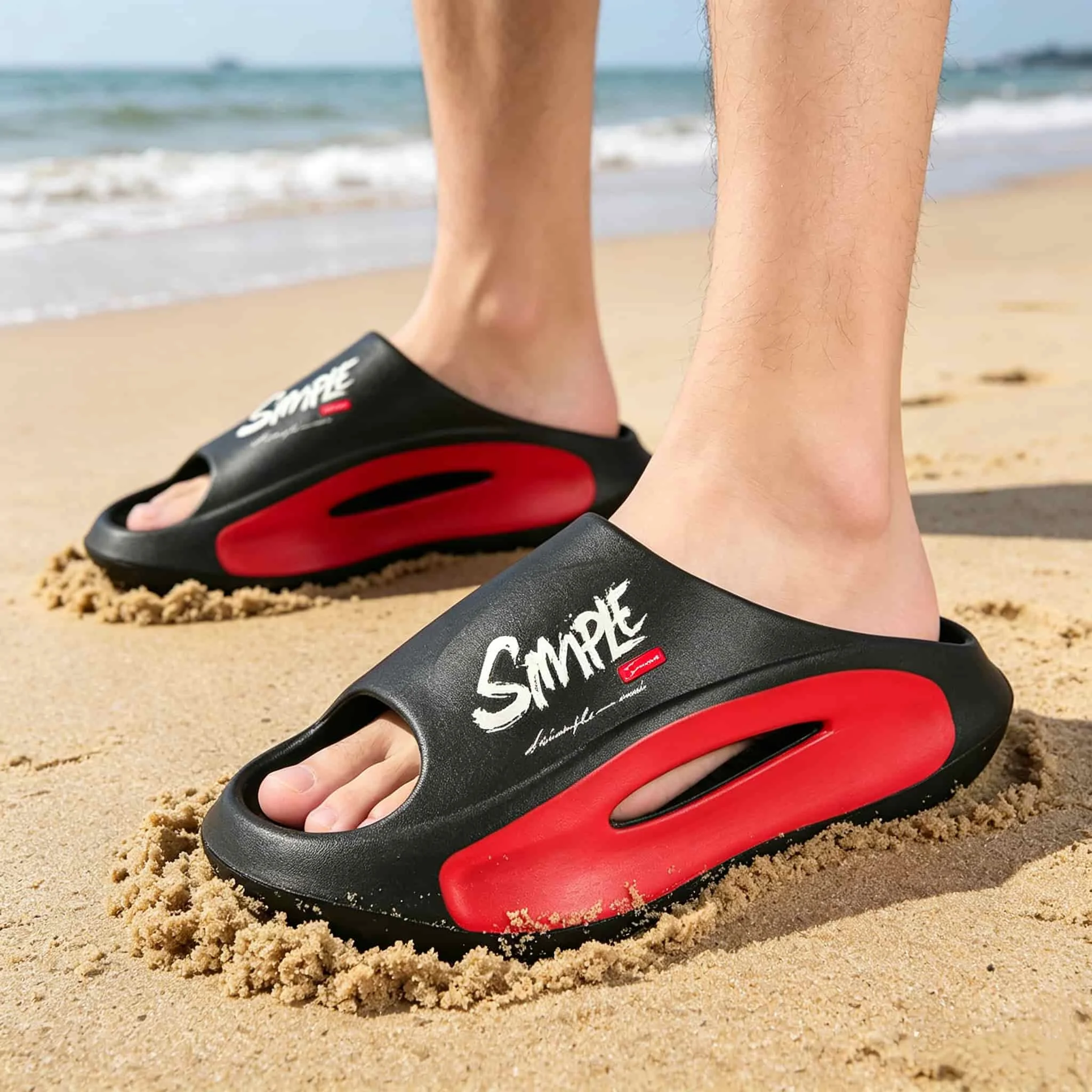 2026 New Men Slippers Women Shoes Summer Beach Slippers Luxury Brand Outdoor Indoor Eva Soft Flip Flops Male Anti-slip Shoes