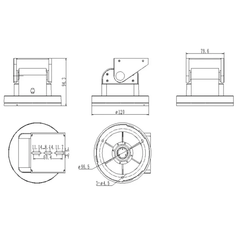 9600 Baud Rate, Small Rotating Bracket, RS485 Surveillance Camera Electric Pan/Tilt Bracket