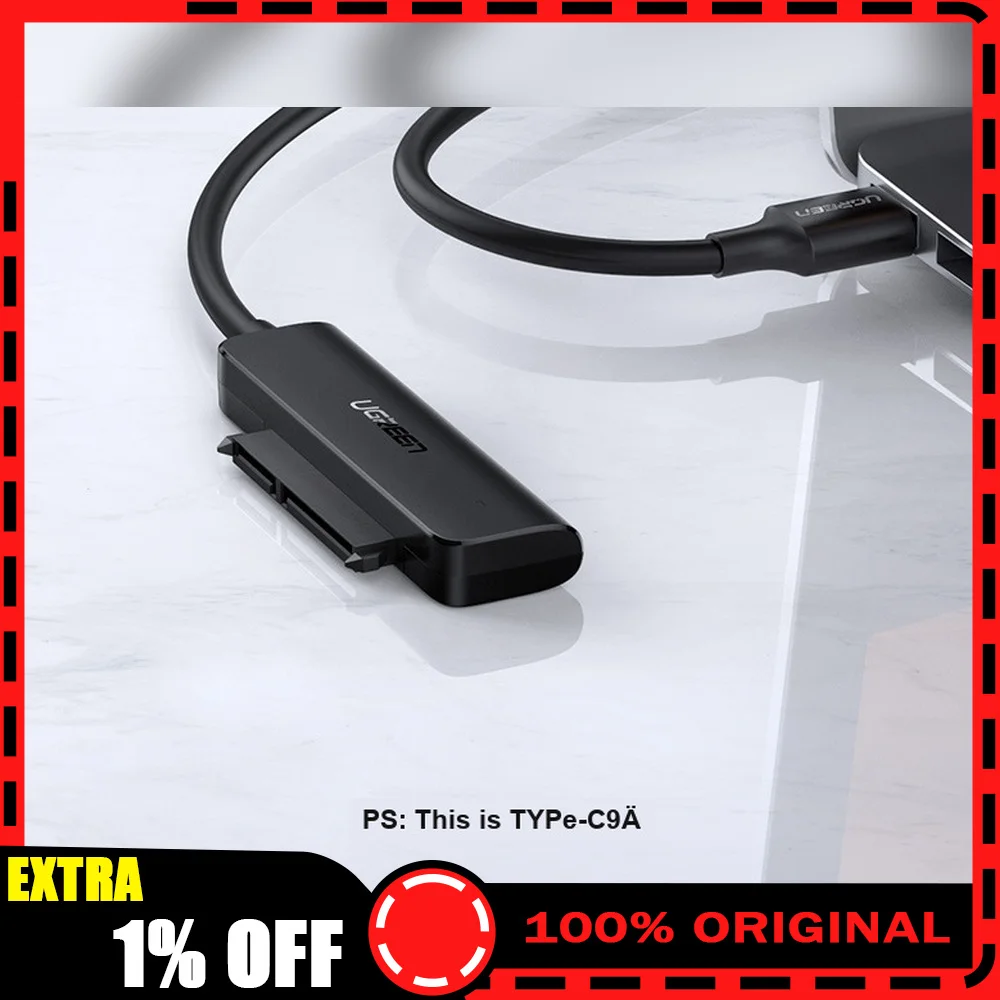 UGREEN 70609 USB 3.0 to SATA Adapter Cable for 2.5 Inch SATA HDD SSD 5Gbps