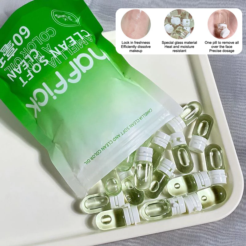 7/10/30pcs Cleansing Oil Camellia Secondary Facial Cleanser Deep Gentle Cleansing Travel Portable Single Makeup Remover Oil