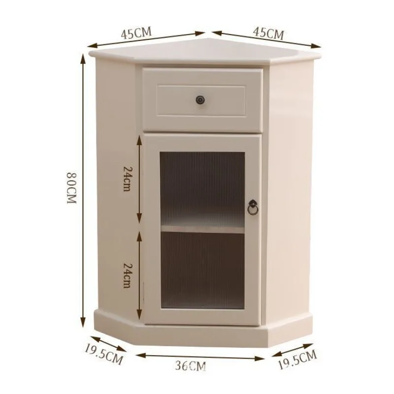Living room corner cabinet against the wall, pentagonal cabinet simple bookcase