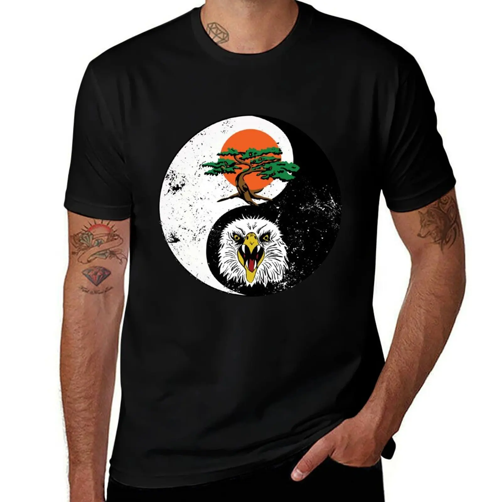

Miyagi do karate tree logo and Eagle fang karate T-Shirt t shirts for man graphic tees cotton tshirt 100% T-Shirt