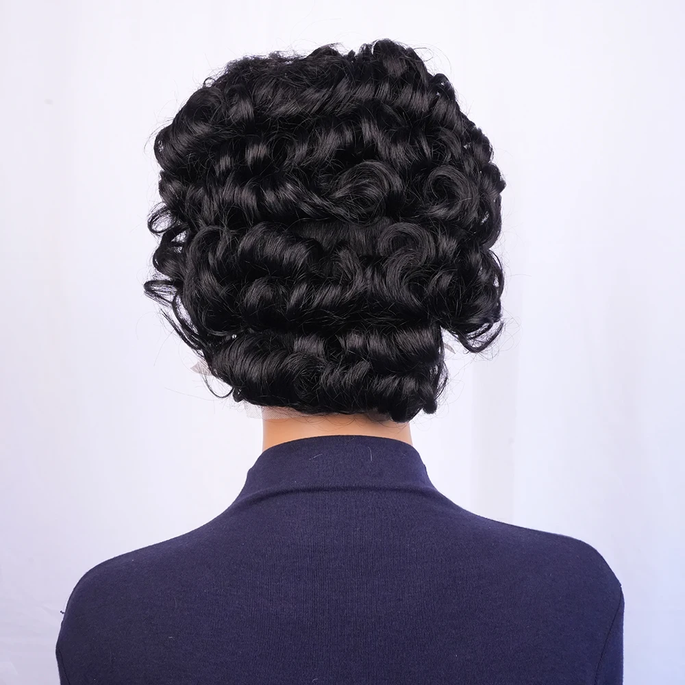 Парик с стрижкой пикси, человеческие волосы, короткий свободный вьющийся парик для женщин, 13 × 4, прозрачные парики спереди, бразильские волосы, бесклеевые, надувные, вьющиеся