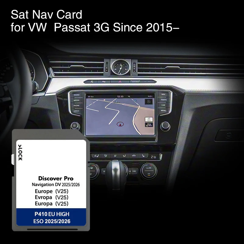 

Update 2025-2026 Version System for Volkswagen Passat 3G from 2015 Map Europe Navi Accessories SD Card