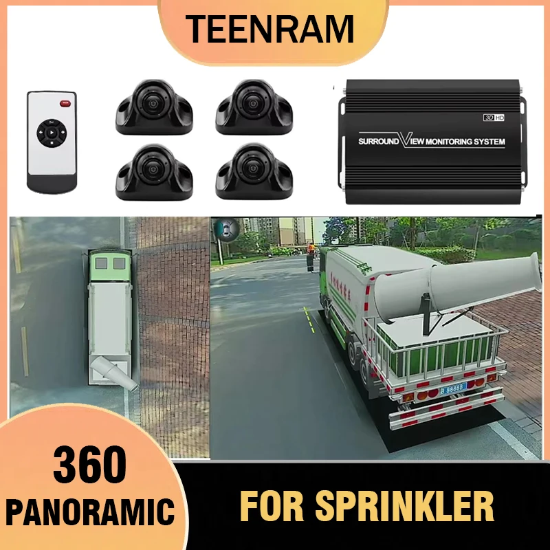 Carsanbo Car 360° Surveillance Around View Monitor Camera  System 360° Bird Eye Seamless View Video Recorder For Sprinkler
