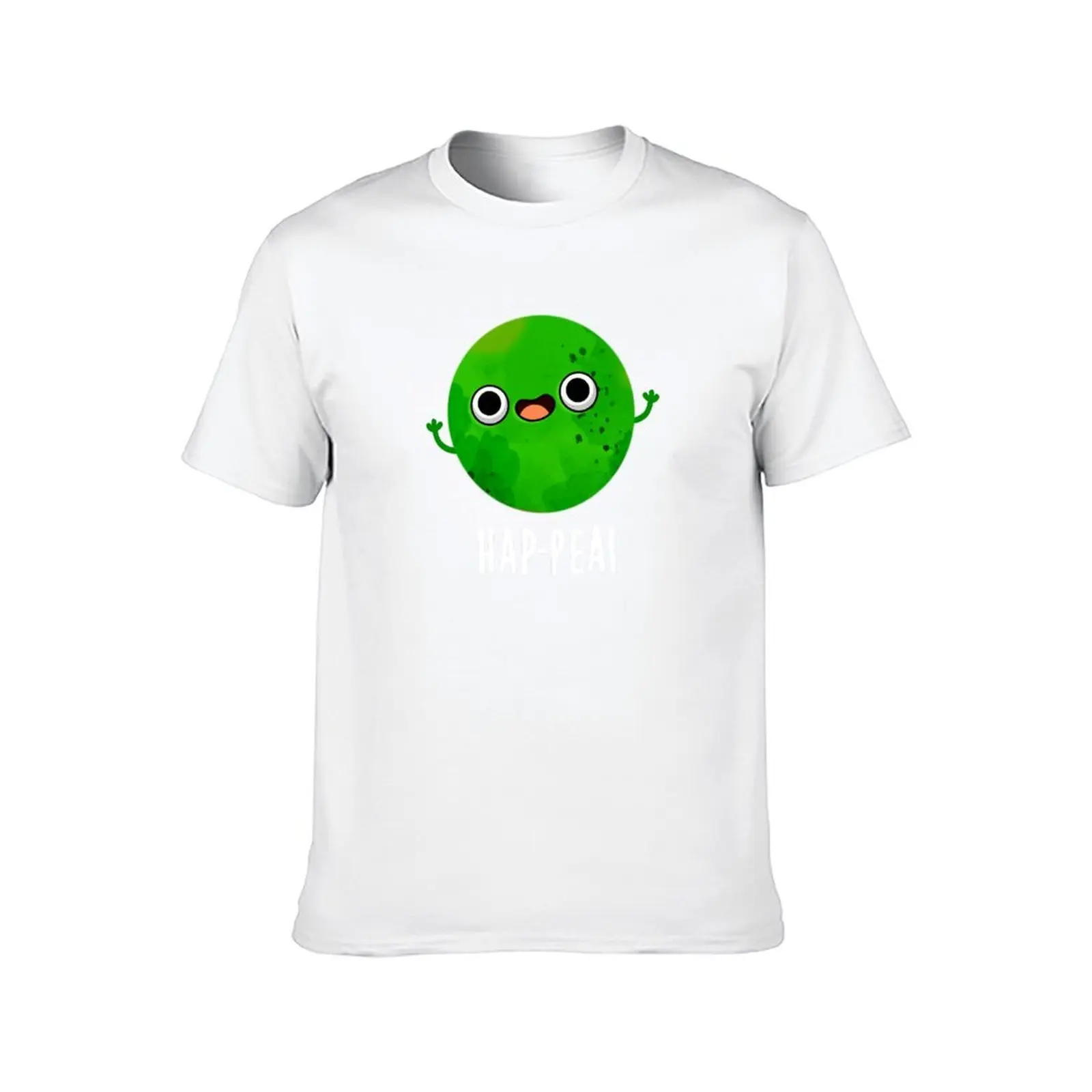 تي شيرت Happy Pea مضحك Happy Pea Puns (Dark BG) تي شيرت للرجال حزمة تي شيرت قطني مع مطبوعات تي شيرت