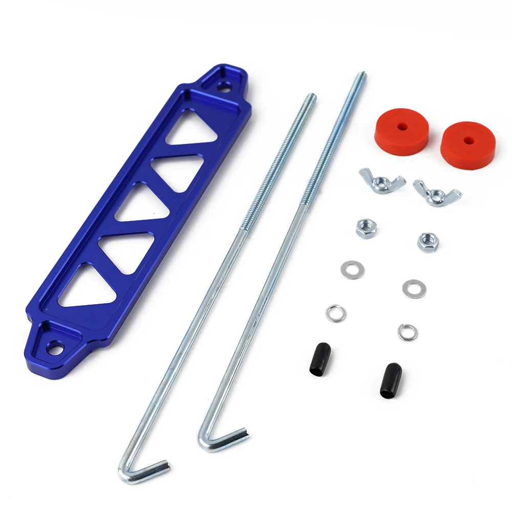 Batería Universal de aluminio de 218mm / 190mm, soporte de montaje de amarre de batería automática, barra de soporte para Honda Civic EK EG