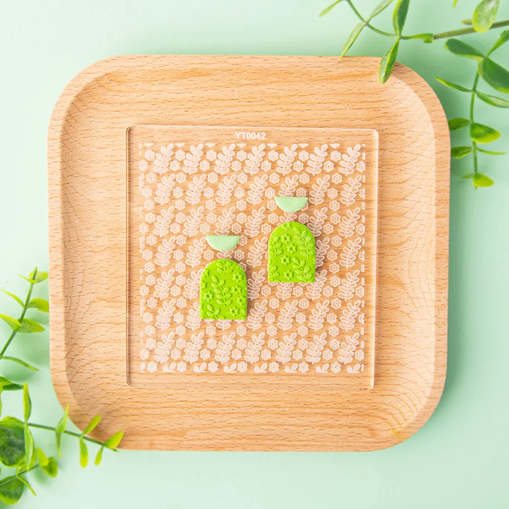 Various Styles Foliage Flower Soft Clay Embossing Molds Plant Pattern Textured Clay Molding Earrings Handmade Tools Pottery Tool