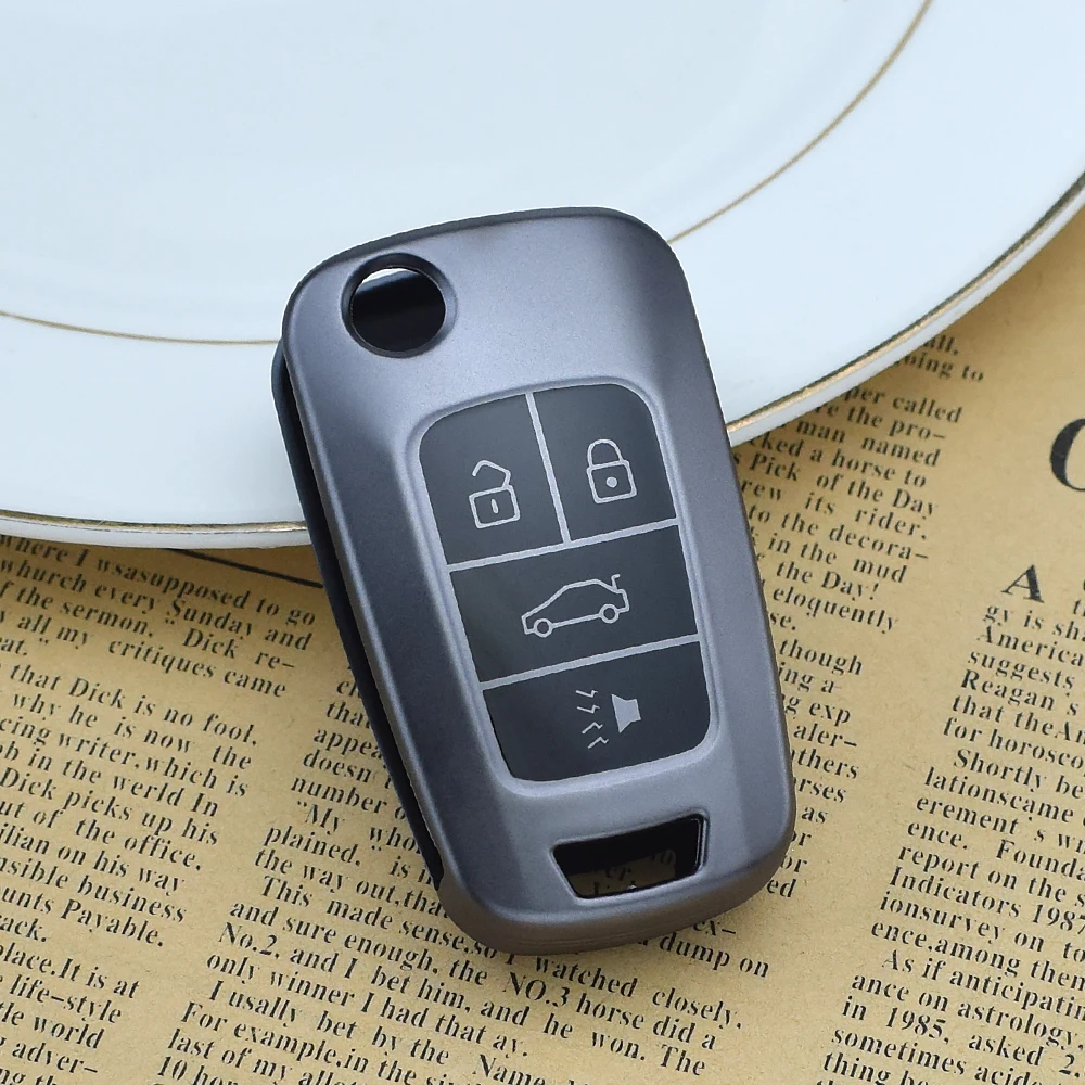 TPU Flip Key Fob Cover for Vauxhall Opel Corsa Astra J Mokka Insignia Chevrolet Cruze Trax Aveo Malibu Captiva Sail Key Chain view 3