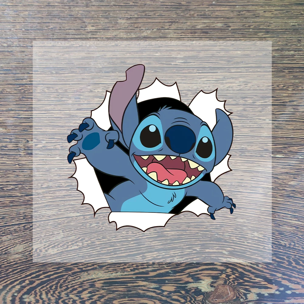 Stitch Disney Cartoon Iron on Patches for Clothing DIY T-shirt Heat Transfer Stickers Patch Clothes Custom Vinyl Sticker Gifts