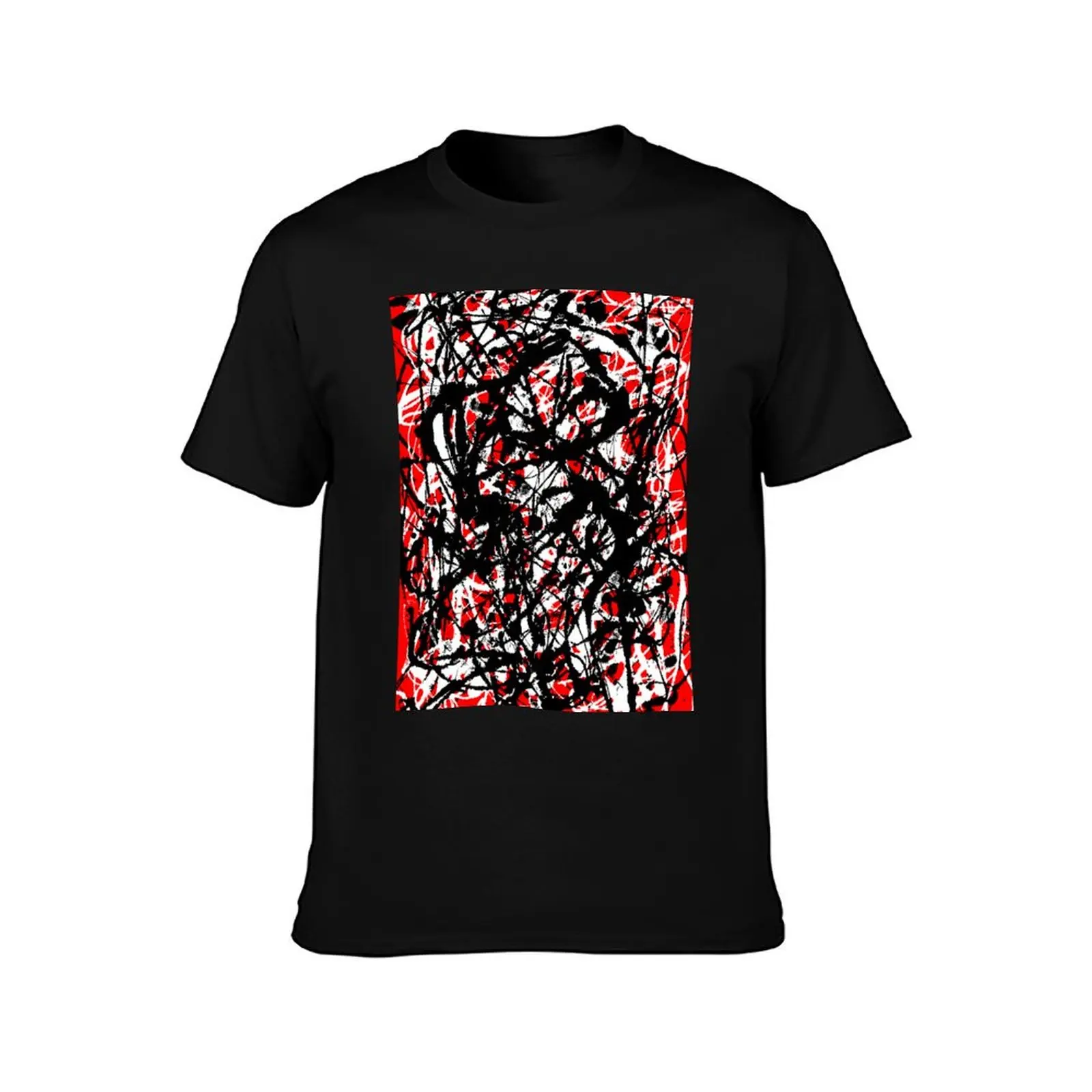 Jackson Pollock Free Form Vectored T-Shirt cotton t shirts high quality T-Shirt