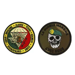 France Foreign Legion Embroidery Patches 2nd Parachute Regiment Walk with Devil Round Badge Honneur Warrior DIY Decoration
