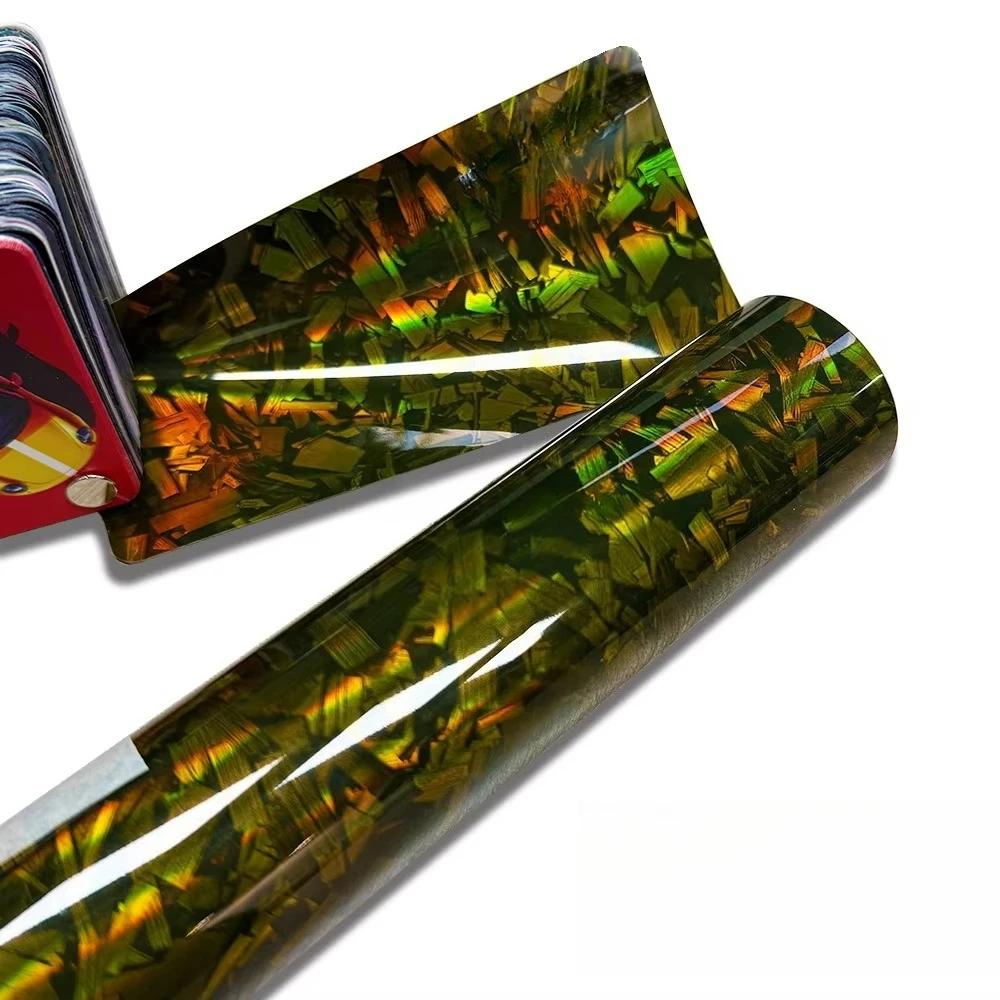 Silver Gold  Holographic Carbon Forged Vinyl Wrap Film Car Stickers Glossy Forged Rainbow Carbon Fiber Silver Vinyl Film