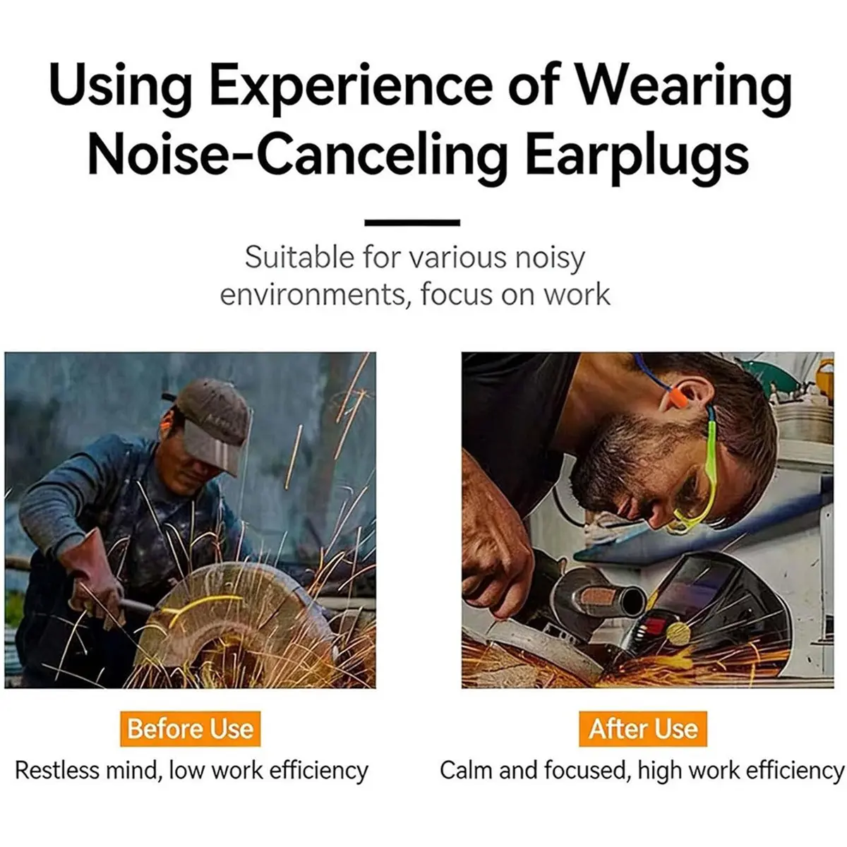 11·11COUPON Bluetooth Ear Plugs for Noise Suppression - Wired Earphone for Construction and Noisy Environments