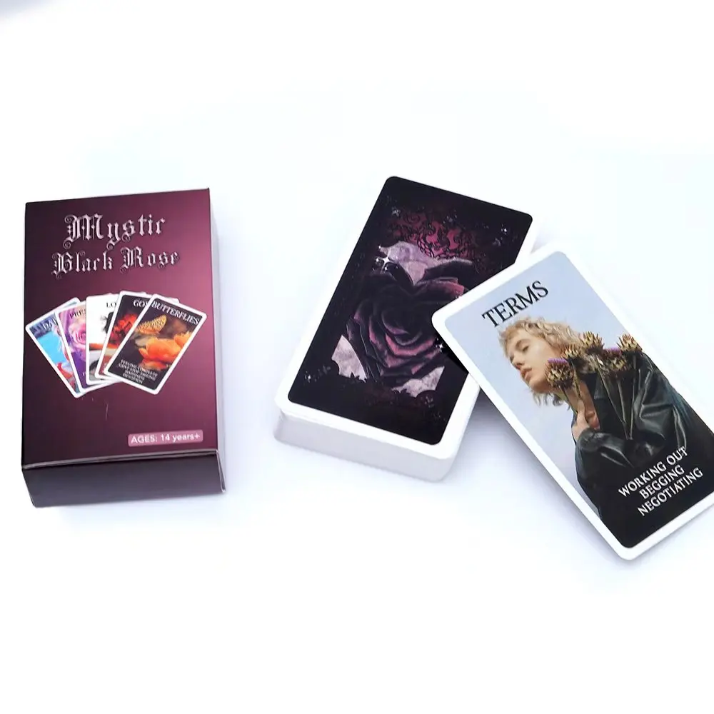 Mystic Black Rose Oracle Deck Situations Tarot Cards Twin Flame Love Keywords Tarot Deck Healing Shadow Work Unique Board Game