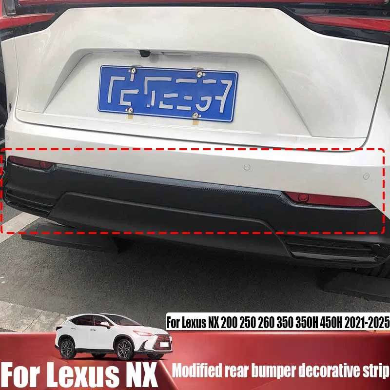

Для Lexus NX 200 250 260 350 350H 450H 2021-2025 ABS задний бампер противоударная полоса автомобильные аксессуары для наружного украшения
