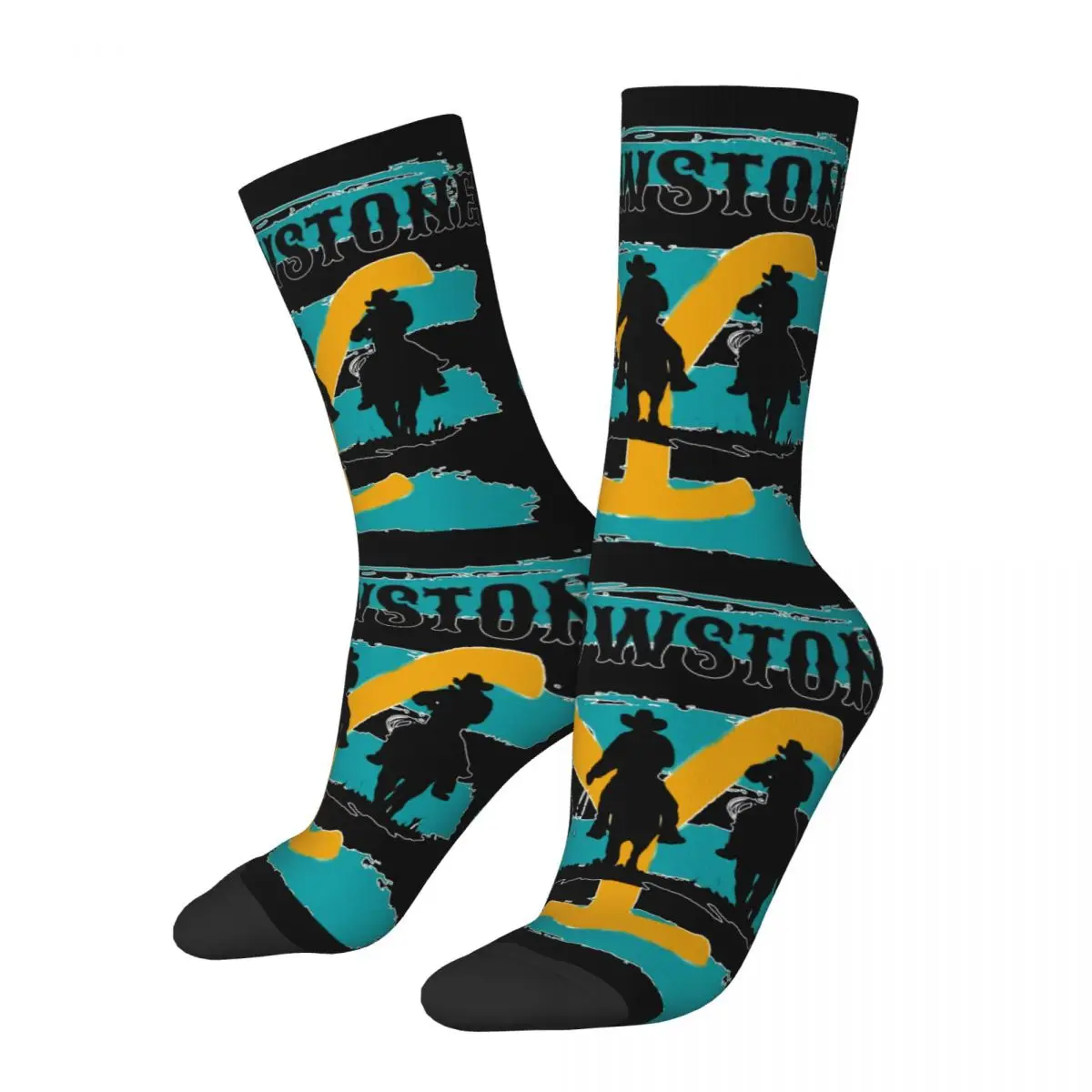 3D printing cosy Unisex Socks,Running Cowboy Et De Yellowstone Dutton Ranch Interesting Four Seasons Socks