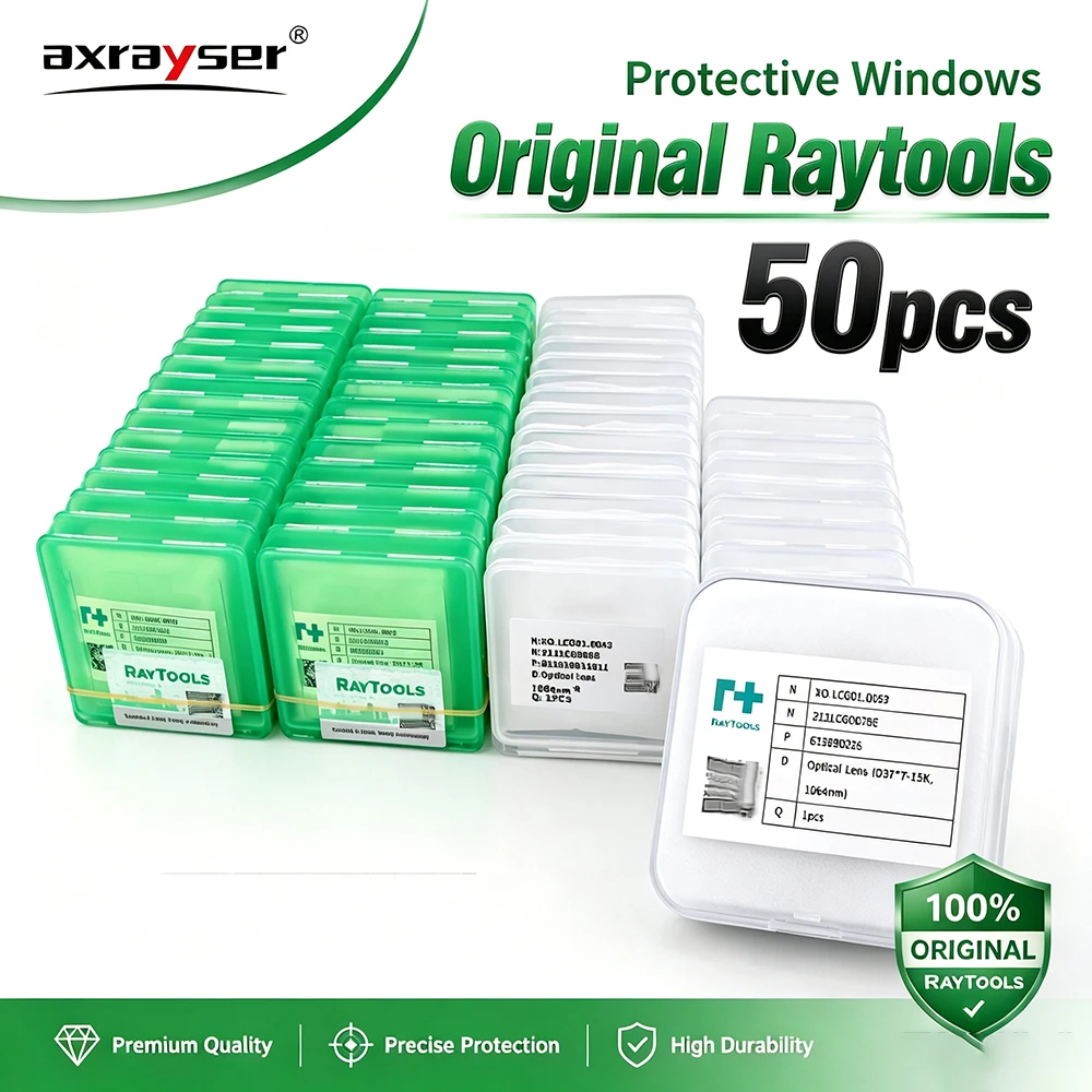 50PCS Original Raytools Protective Windows Laser Protective Lens 27.9x4.1 for Raytools Fiber Laser Head BT240S BM109 BM114S